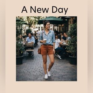 A New Day Women’s Chino Bermuda Shorts Size 12 NWOT